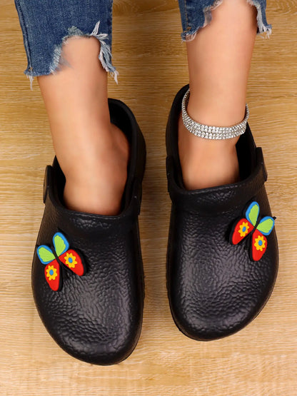 Women's Butterfly Print EVA Sandals – Non-Slip, Waterproof