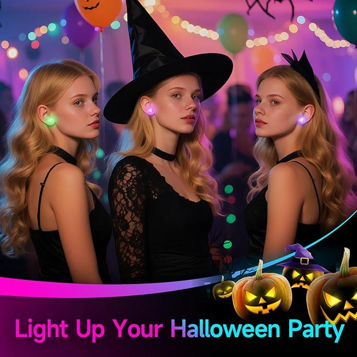 Light-Up LED Stud Earrings – Dazzling Glow for Parties & Festivals