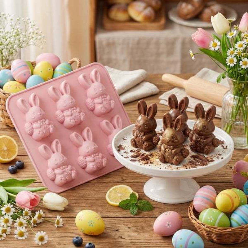Mini Highland Cow/Rabbit Ice Cube Mold – Cute 3D Ice for Drinks, Parties & Gifts