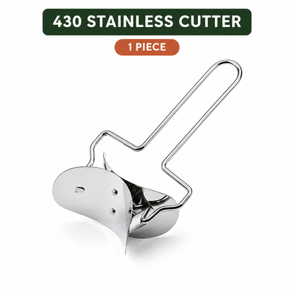 Stainless Steel Dumpling Maker & Dough Cutter Set – Roll, Fill, Press & Seal with Ease