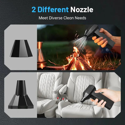 130,000 RPM Turbo Fire Starting Fan｜Camping Fire Ignition, Leaf Blower, Car Detailing Cleaner