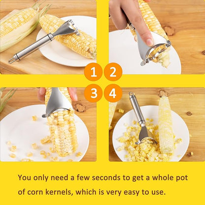 Stainless Steel Corn Stripper – Remove Kernels in Seconds