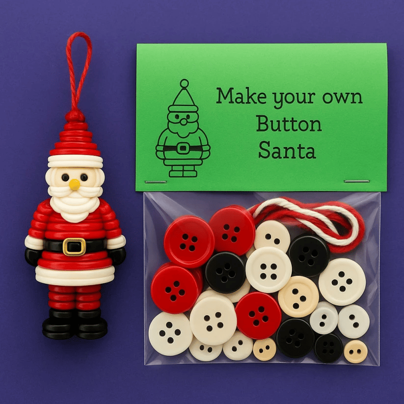 Buy 1 Get 1 Free DIY Button Ornament Kits