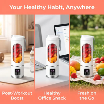 Portable 15.22 Oz USB Rechargeable Personal Blender with LED Display