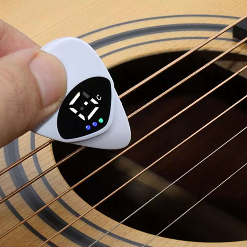 2-in-1 Guitar Pick Tuner – Instant Tuning & Playing in One Smart Tool