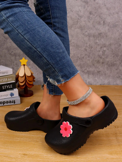 Women's Floral EVA Sandals – Slip-On, Non-Slip, Waterproof