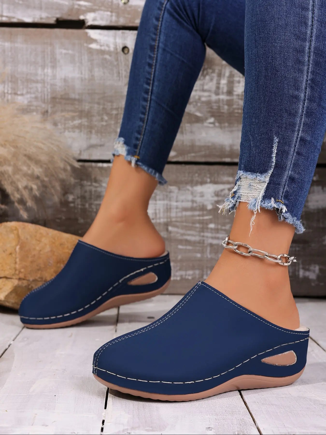 Women's Mules – Chunky Sole, Slip-On