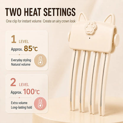 Last Day 49% OFF Wireless Heated Volumizing Root Lift Clip, Portable Travel Hair Styling Tool for Flat Fine Hair