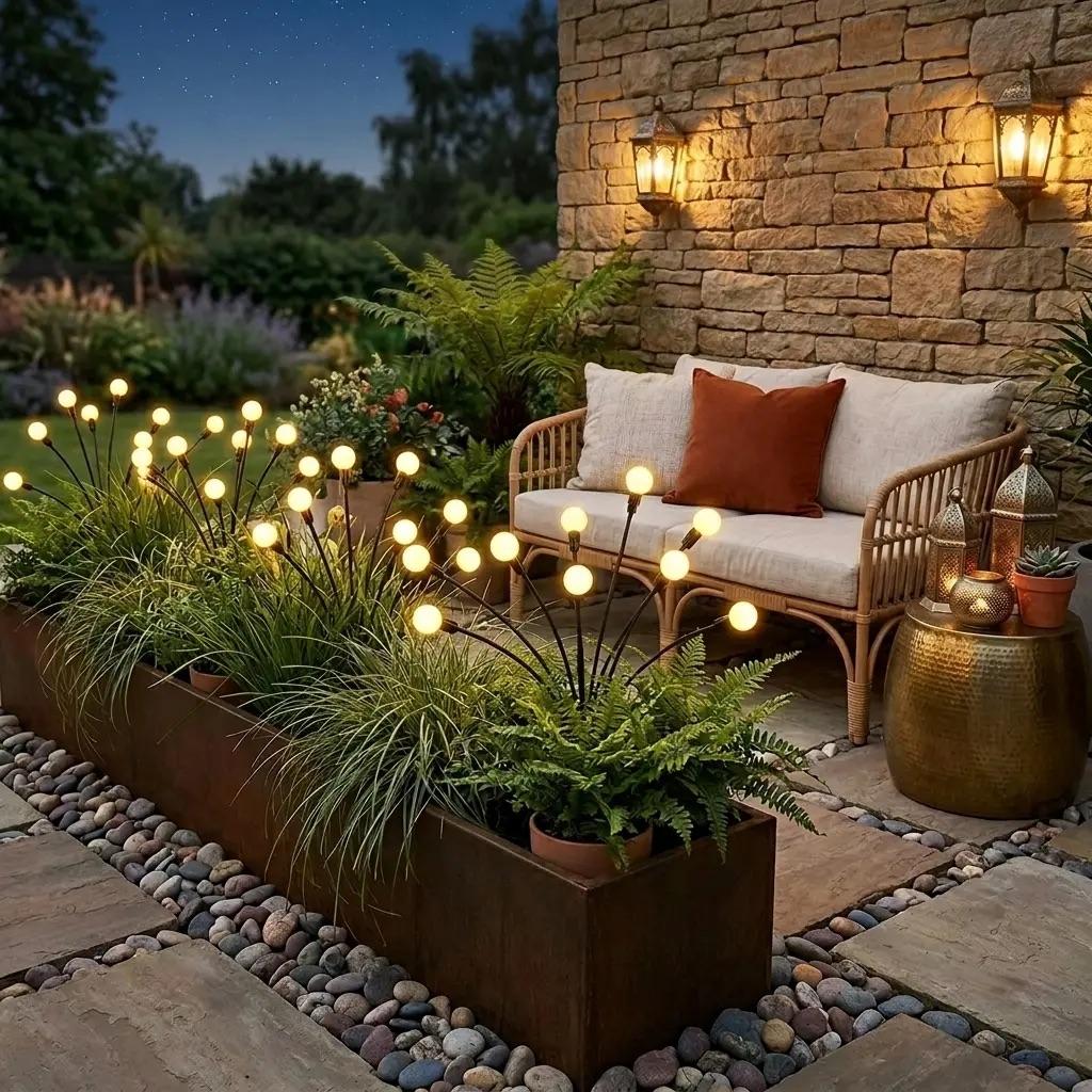 Solar Firefly Garden Lights, 2 Pack