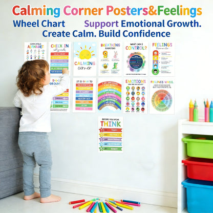 Calming Corner Posters&Feelings Wheel Chart