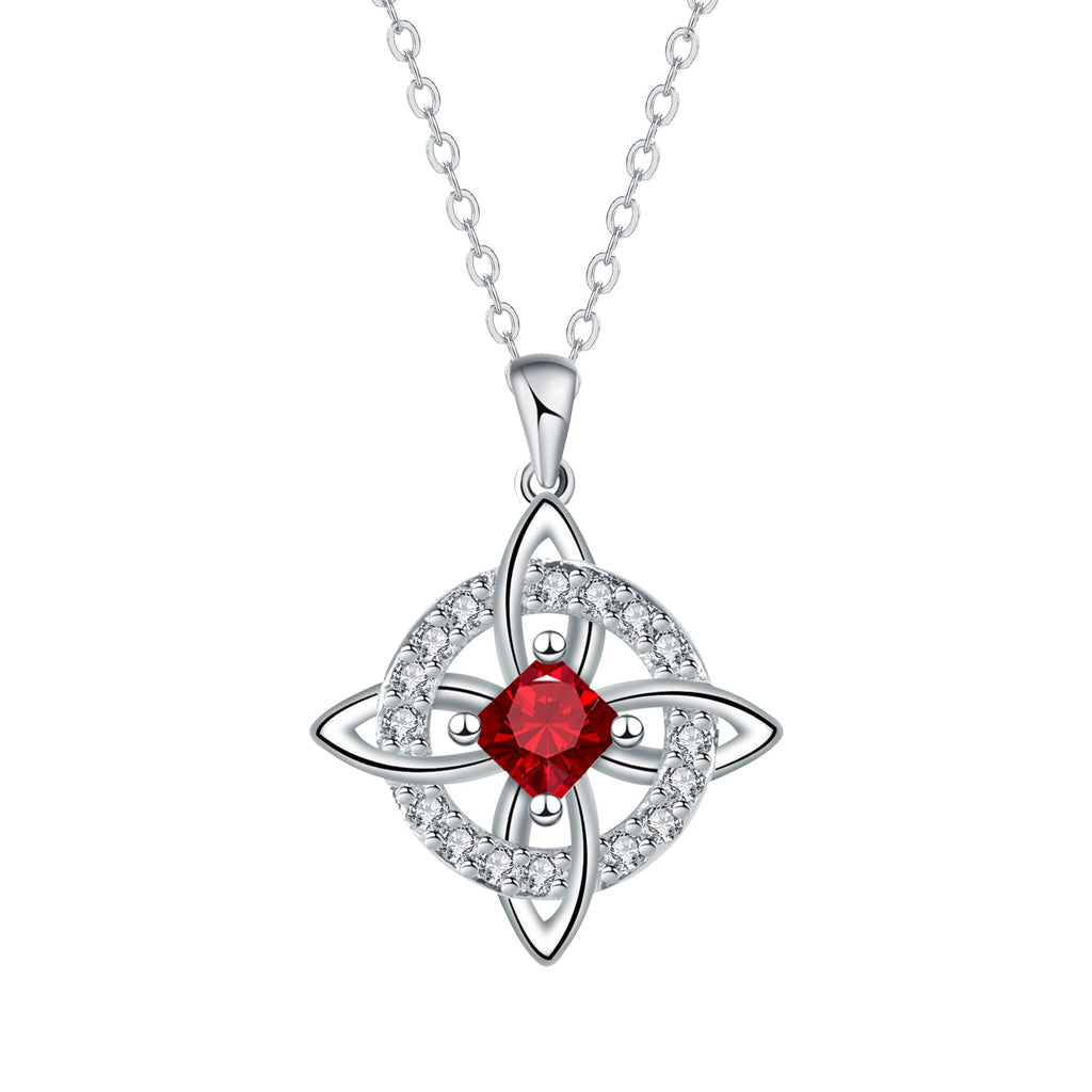 Mystical Birthstone Witches Knot Necklace – Natural CrystalProtect Your Loved Ones