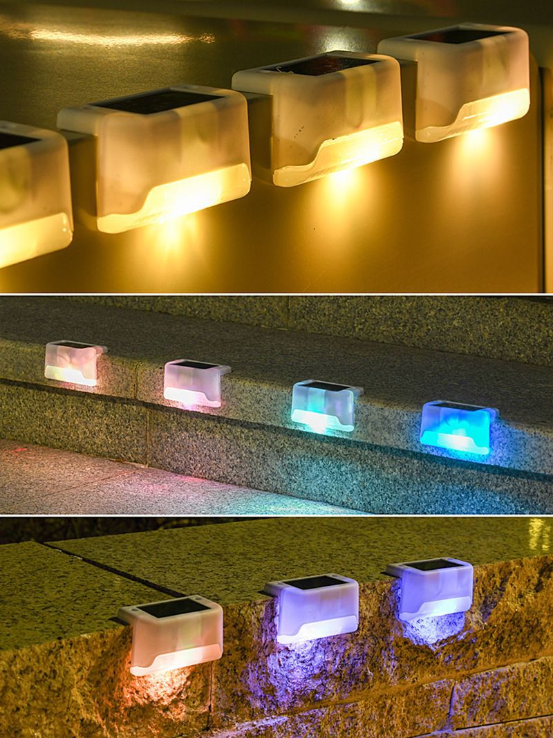 Solar Step Lights – Waterproof Garden Glow in Warm, White & Color Modes