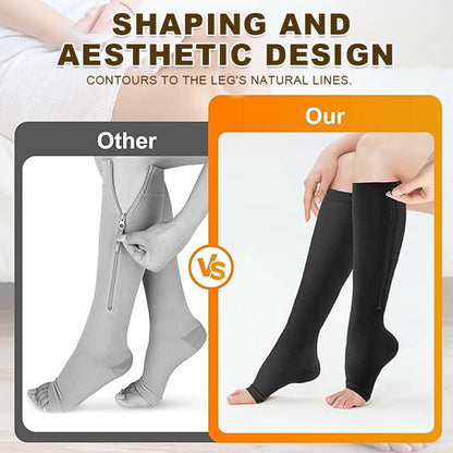 Sports Zipper Socks – Comfort, Support & Easy On/Off