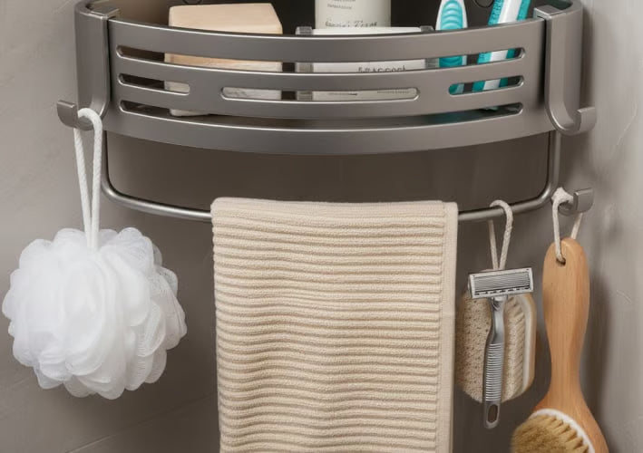 Suction Cup Storage Rack — No Drilling Required, Instantly Adds Storage Space