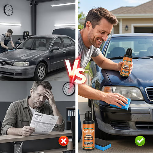 2026 New Upgrade! Plastic Restorer for Cars – Interior Trim Cleaner, Stain Remover & Deep Black Shine Restoring Spray