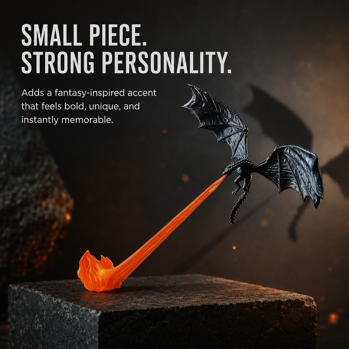 3D Dragon Flame Sculpture Ornament