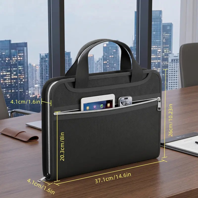 Fire-Resistant Document Organizer Bag – Large Capacity A4 File Storage Case