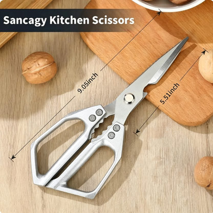 Premium Japanese Steel Kitchen Shears Multi‑Purpose Heavy‑Duty Scissors For Meat, Fish & Fresh Herbs