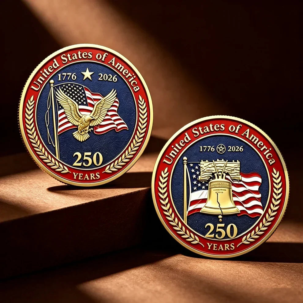 LAST DAY 50% OFF9PCS USA 250th Anniversary Commemorative Coin Gift Set