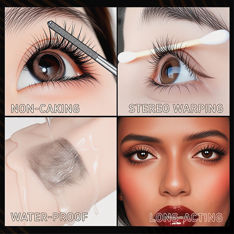 Waterproof Smudge-Proof Mascara for Thick Long Curled Defined Lashes