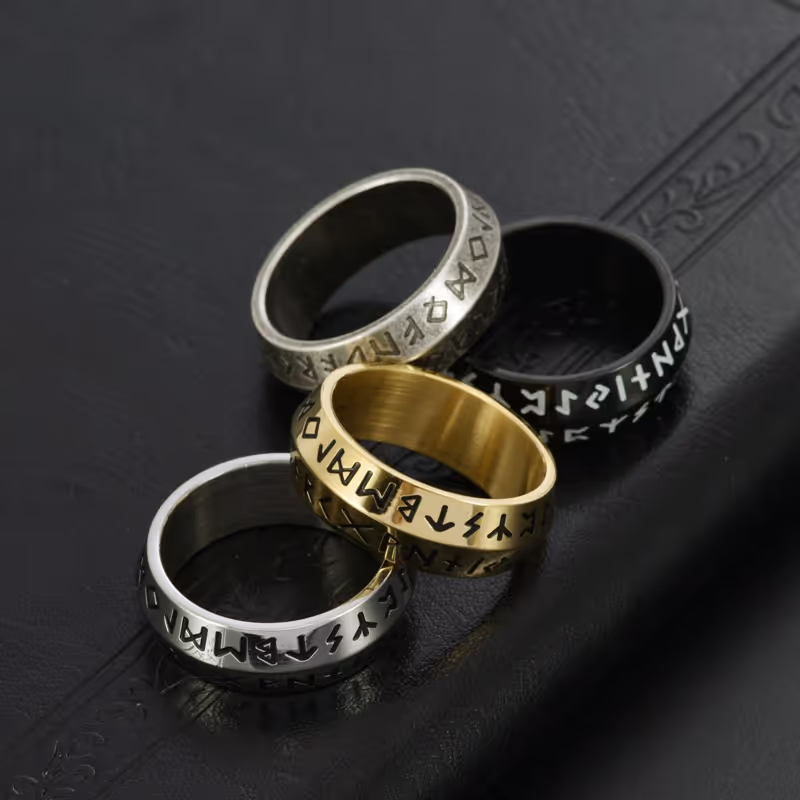 Viking Rune Rotating Ring