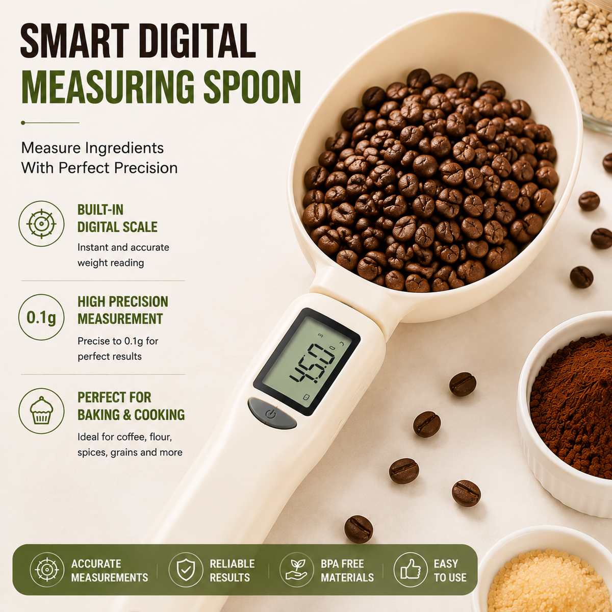 Smart Digital Measuring Spoon Scale – Precision Cooking & Baking Made Easy