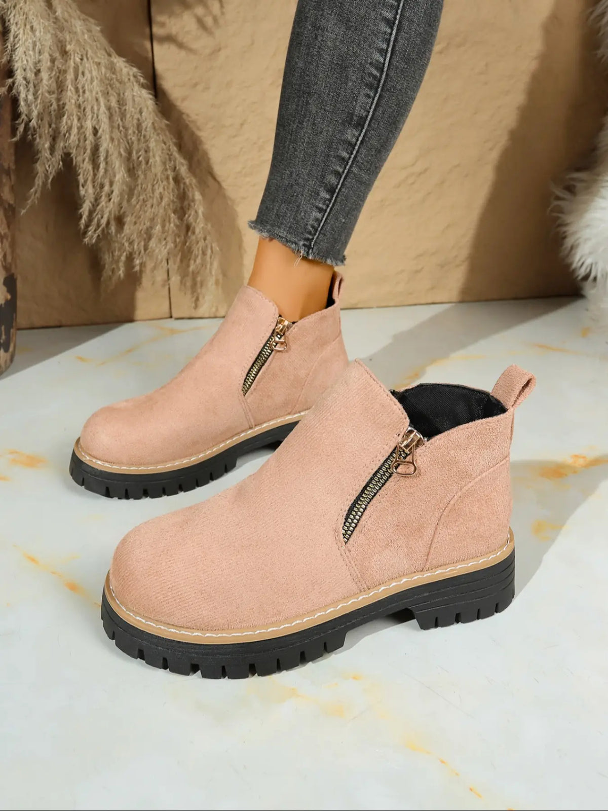 Women's Ankle Boots – High Heel, Zip
