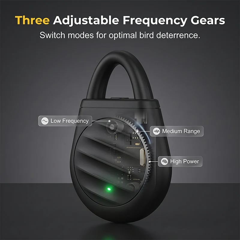 Limited time offer Buy 3 get 2 free！No more trouble from birds, beasts and locusts！Portable Ultrasonic Bird Repellent Keychain