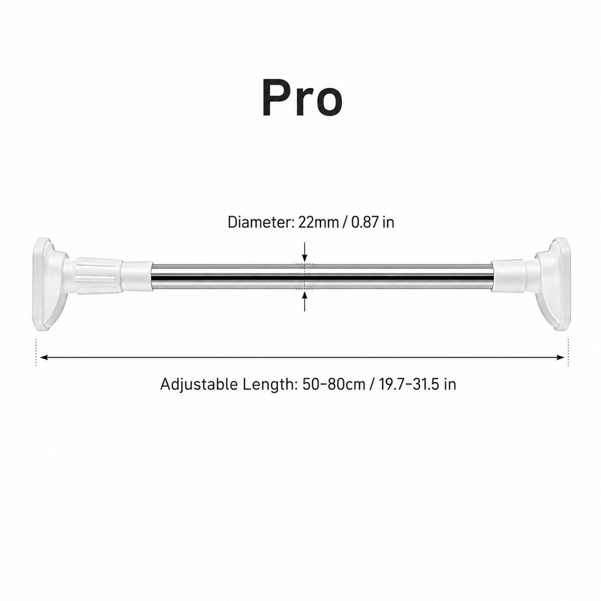 Upgraded Drill-Free Telescopic Tension Rod – Strong Hold, No Wall Damage