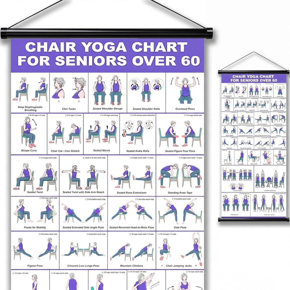 Healthy Aging EssentialTai Chi Chair Workout Chart for Seniors