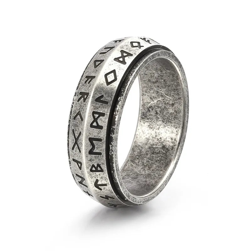 Viking Rune Rotating Ring