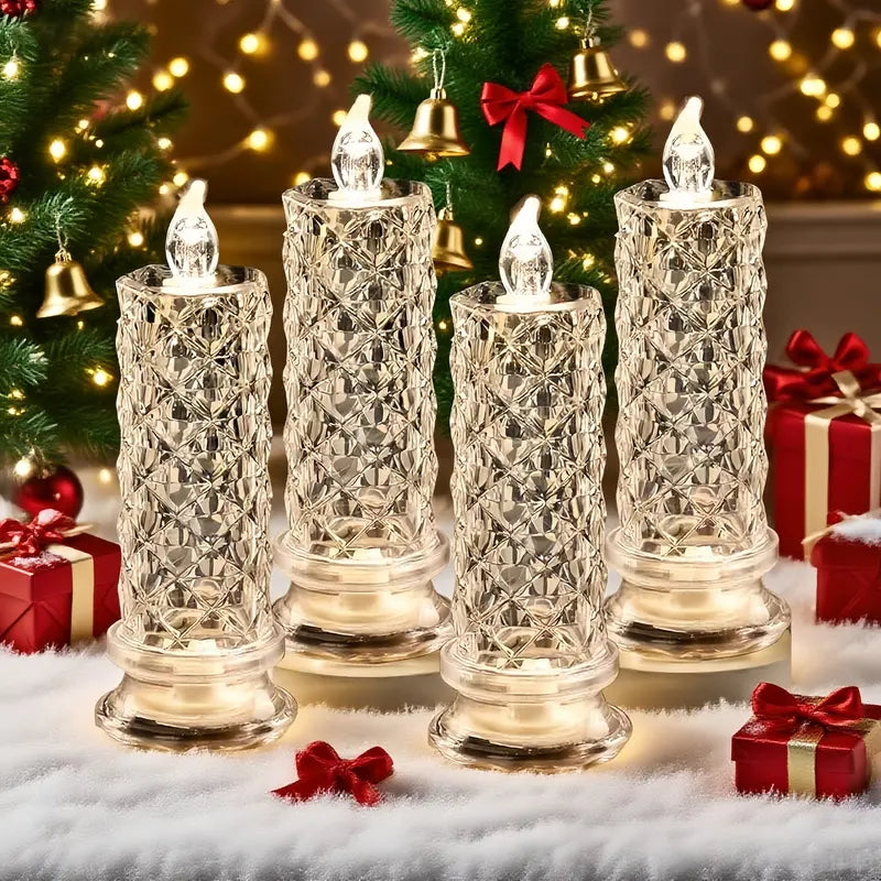 Xmas SalesCrystal LED Candle Set – Warm Flickering Glow for Date Nights, Parties & Home Decor