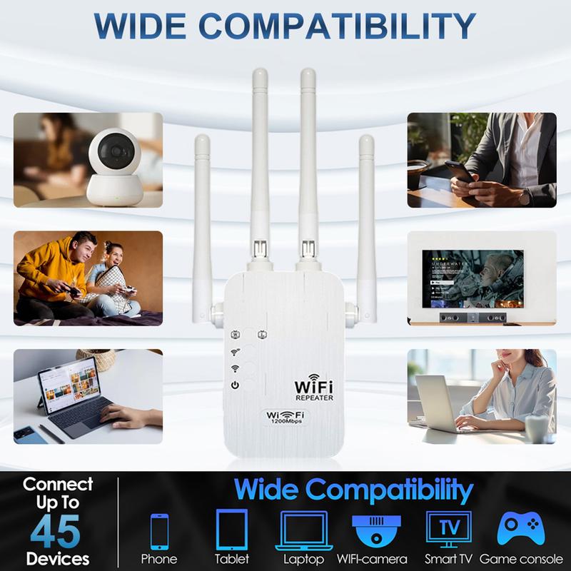 While Supplies Last 30% OFF! Dead Zones? Gone for Good! 1200Mbps WiFi Extender – Covers 10,000 sq.ft & 50 Devices.
