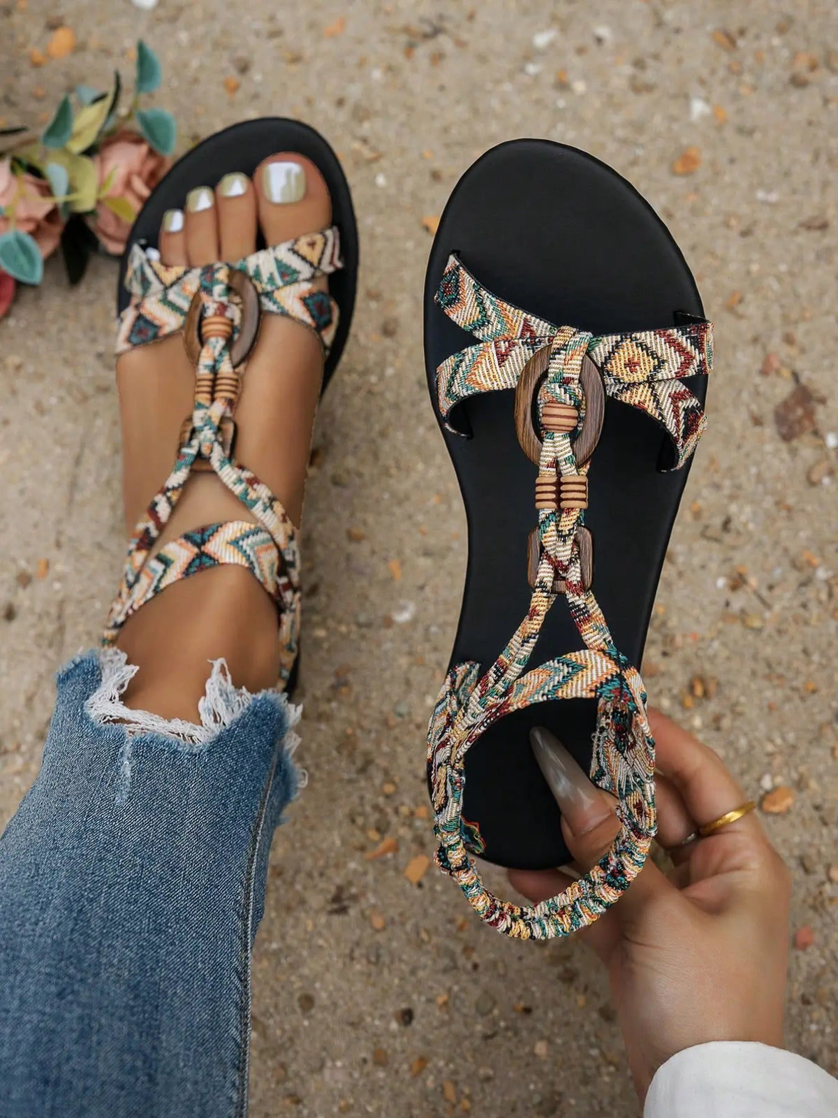 Women's Boho Rubber Sandals