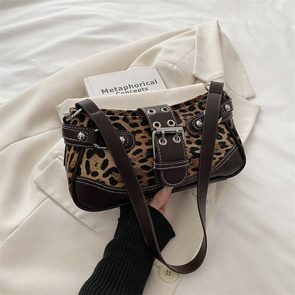 Trendy Leopard Print Underarm Shoulder Bag