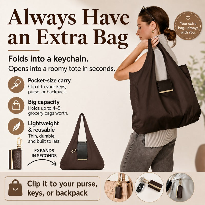 Foldable Keychain Bag Reusable Grocery Bags