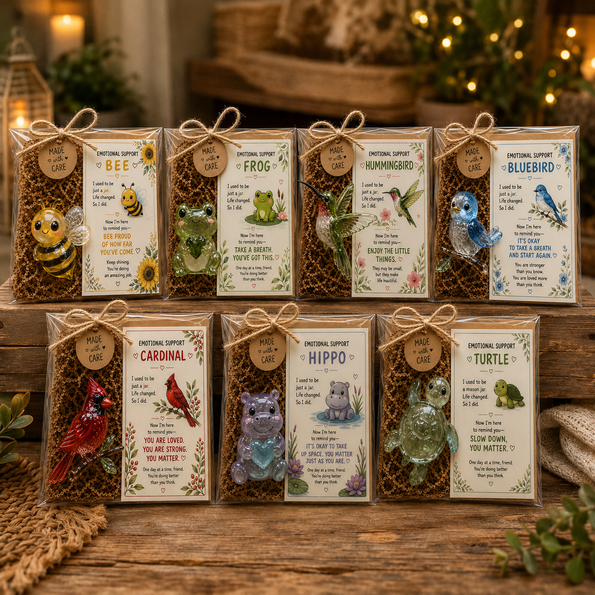 Buy 3, Get 1 Free Emotional Support Glass Animal Gift – A Little Reminder You Matter.