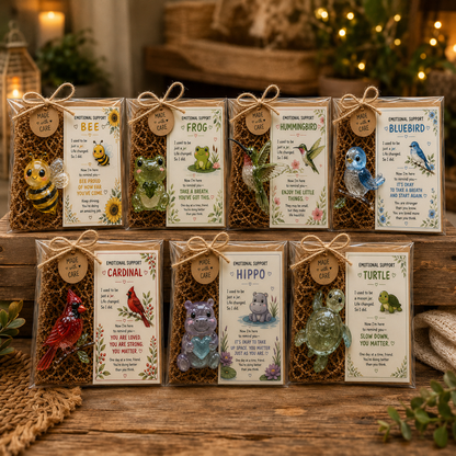 Buy 3, Get 1 Free Emotional Support Glass Animal Gift – A Little Reminder You Matter.