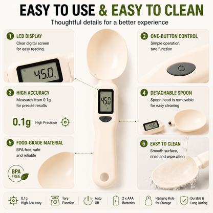 Smart Digital Measuring Spoon Scale – Precision Cooking & Baking Made Easy