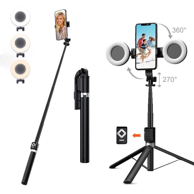 48% Off6-in-1 Wireless Selfie Stick with Dual Fill Lights