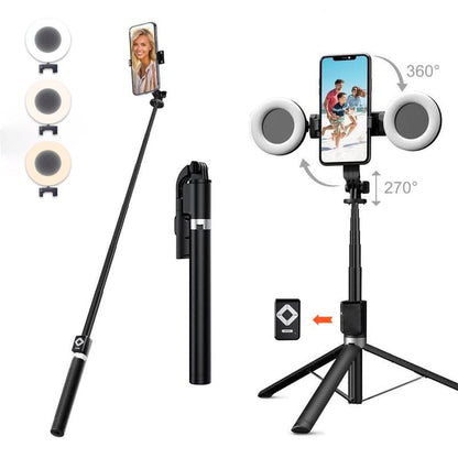 48% Off6-in-1 Wireless Selfie Stick with Dual Fill Lights