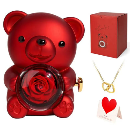Everlasting Rose Teddy Bear - A romantic gift