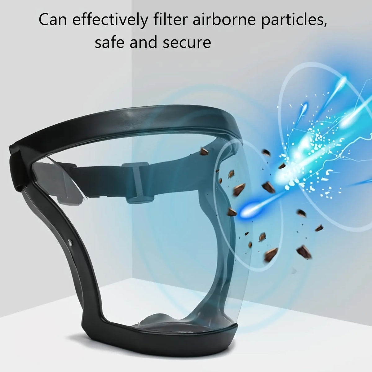 Transparent Visor - Adjustable Full-Face Protective Shield
