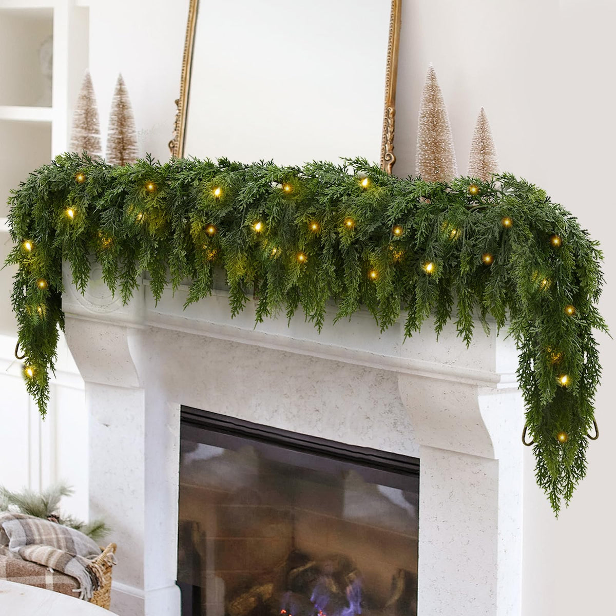 2026 Christmas SALE Pre-lit Christmas Cedar Garland