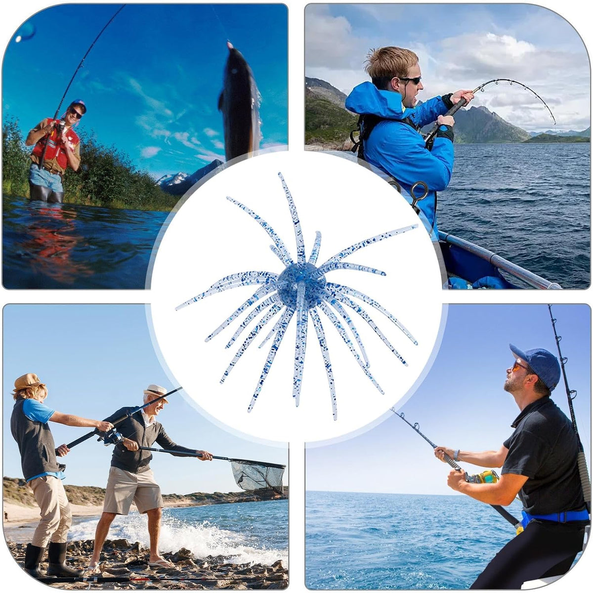3 PCS Biomimetic Floating Sea Urchin Soft Fishing Lure