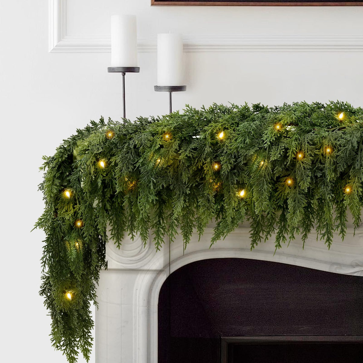 2026 Christmas SALE Pre-lit Christmas Cedar Garland