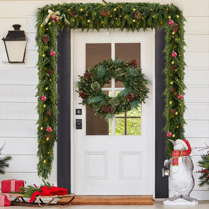 2026 Christmas SALE Pre-lit Christmas Cedar Garland
