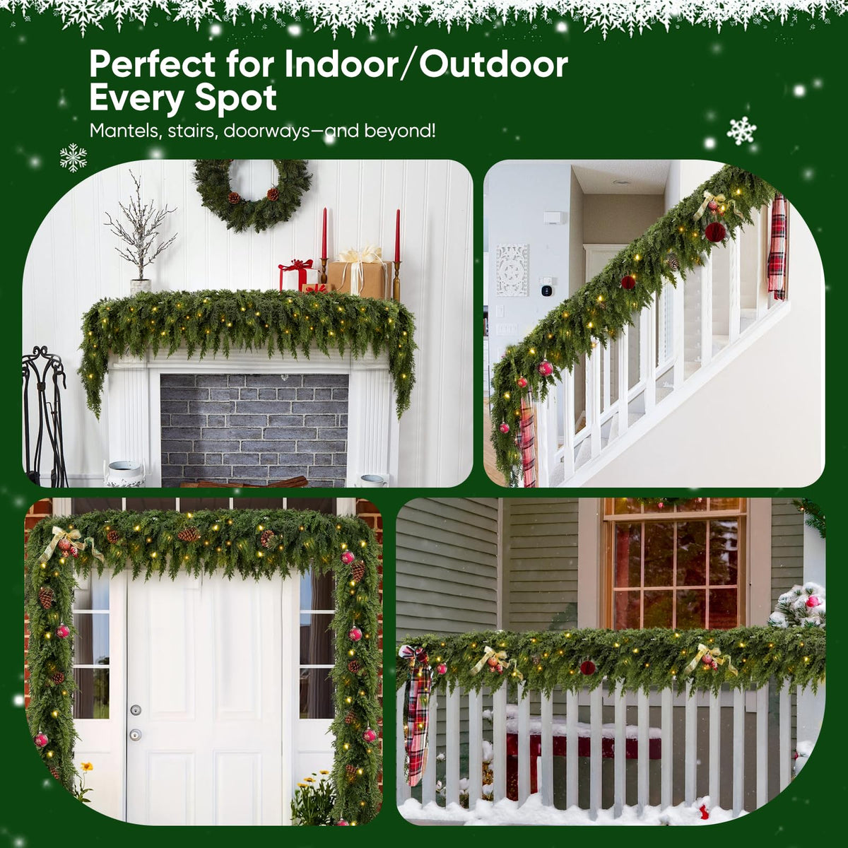 2026 Christmas SALE Pre-lit Christmas Cedar Garland