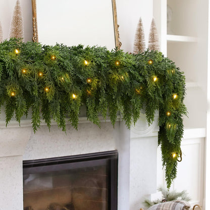 2026 Christmas SALE Pre-lit Christmas Cedar Garland
