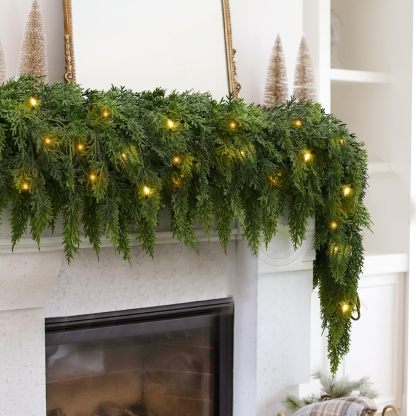 2026 Christmas SALE Pre-lit Christmas Cedar Garland